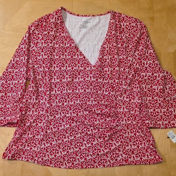 Talbots Women's Red Patterned Top. Size 3XL. NWT - Picture 1 of 5
